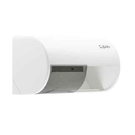 Clear+ toilet paper dispenser white