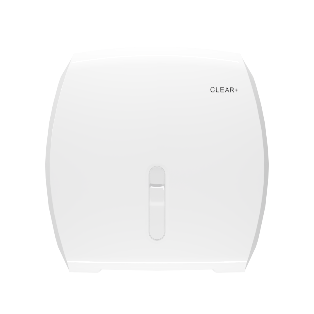 Clear+ Jumbo Toilettenpapierspender weiß