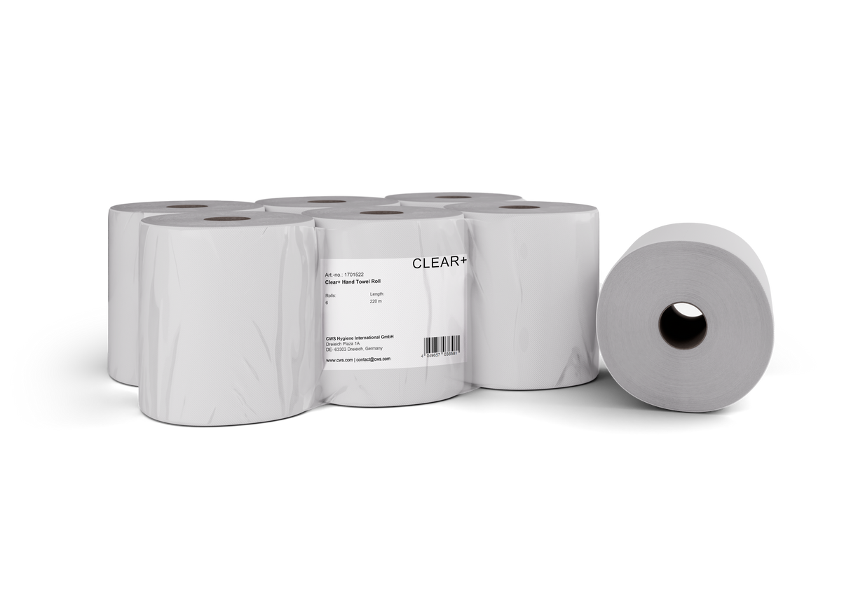 Clear+ towel rolls 2-ply 220 m