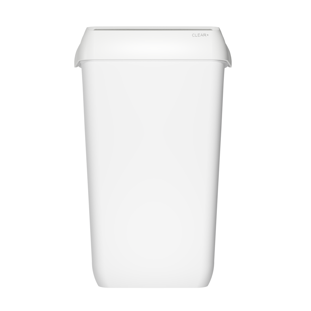 Clear+ waste bin 43l white