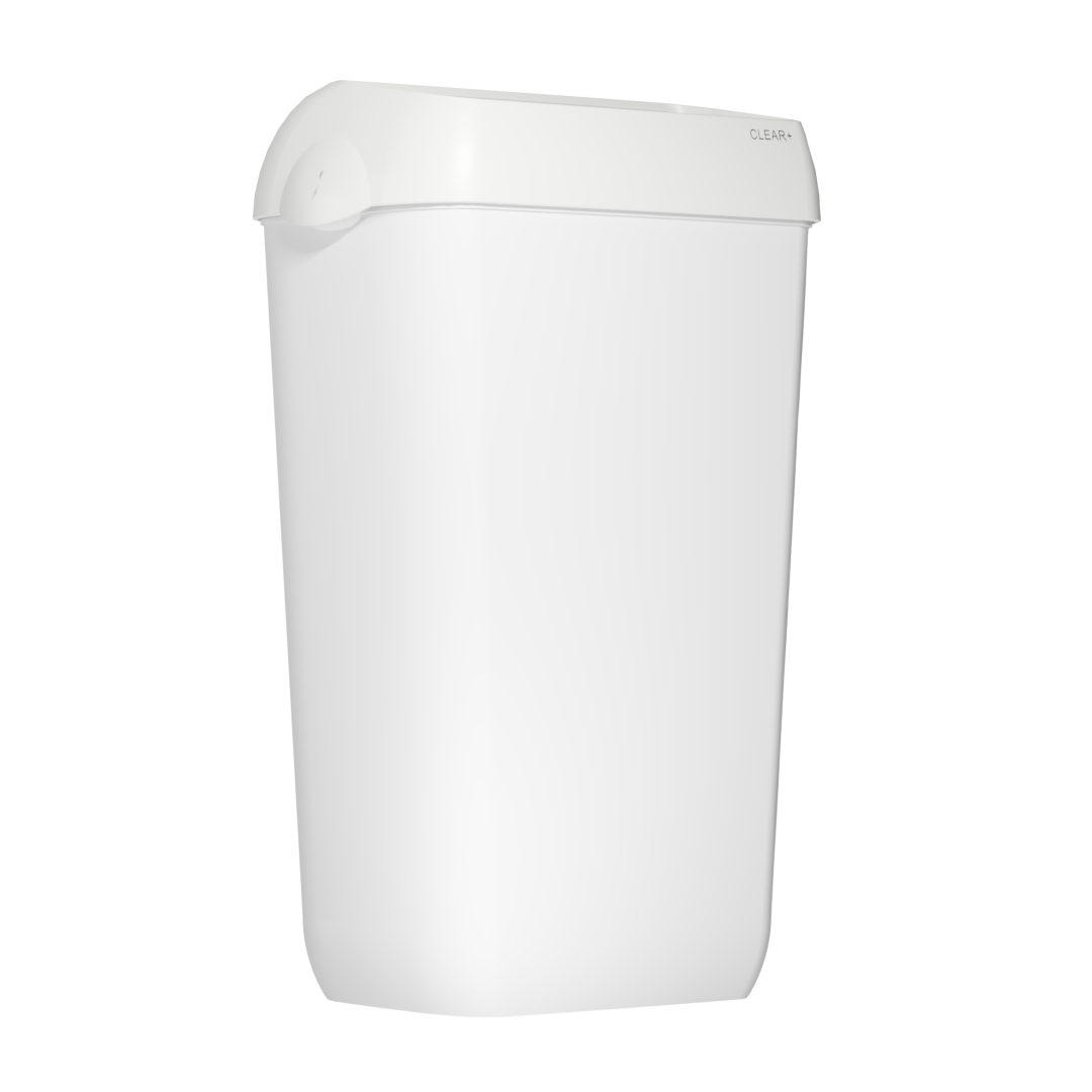 Clear+ waste bin 43l white