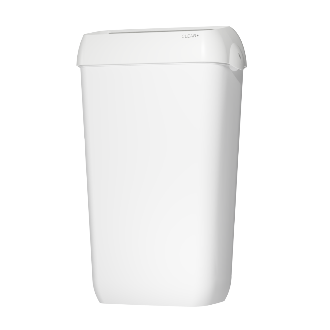 Clear+ waste bin 43l white