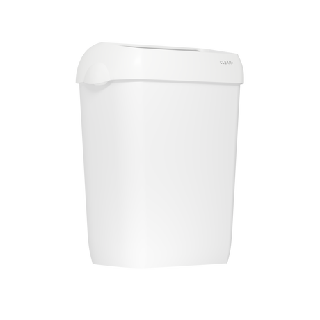 Clear+ waste bin 23l white