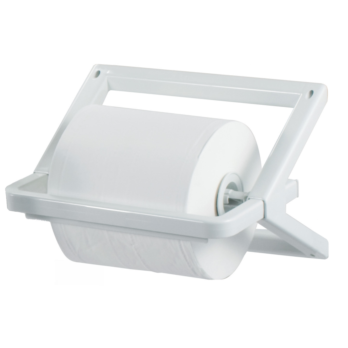 Clear+ Industrie Rollenpapierspender Wand- oder Tischmontage weiß