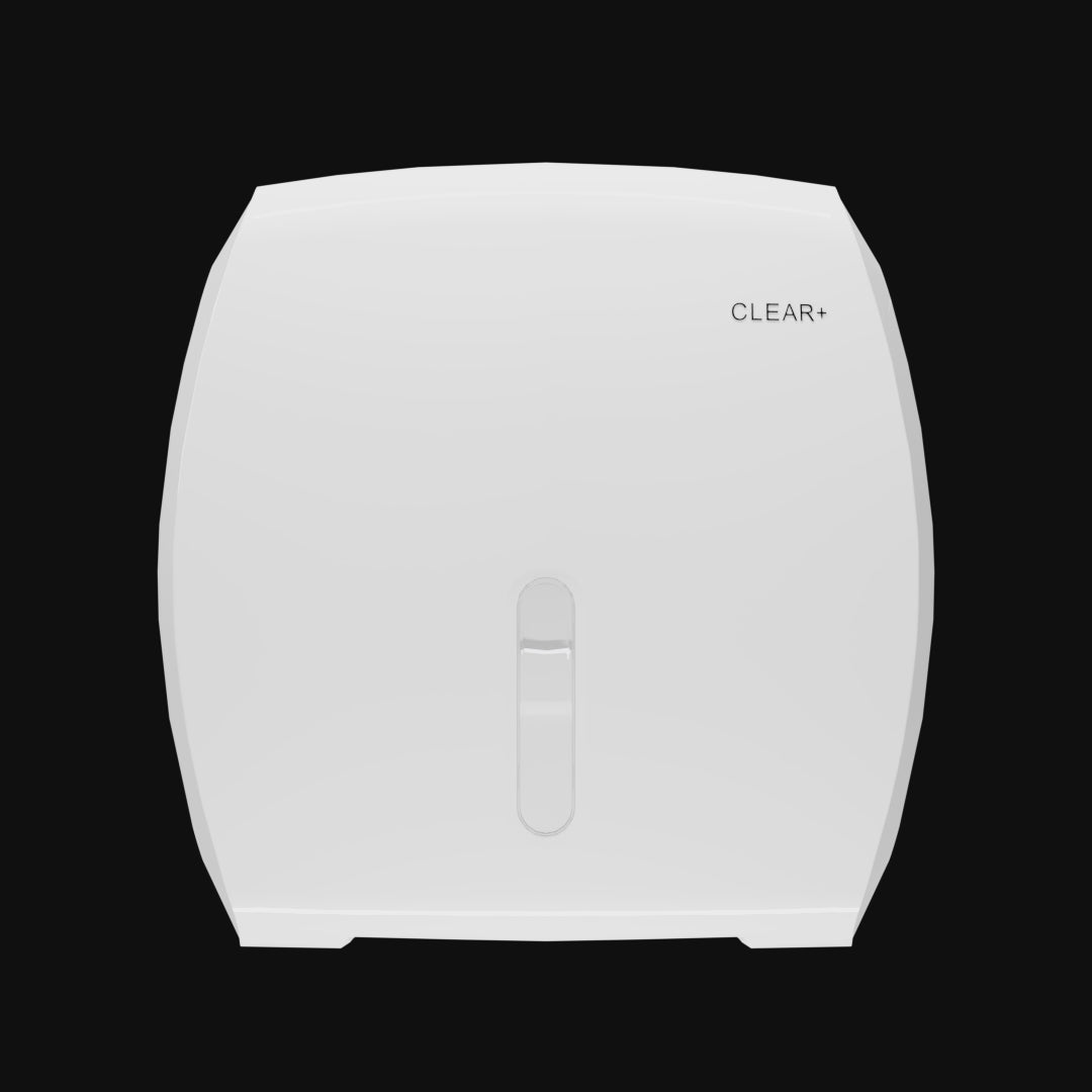Clear+ Jumbo Toilettenpapierspender weiß