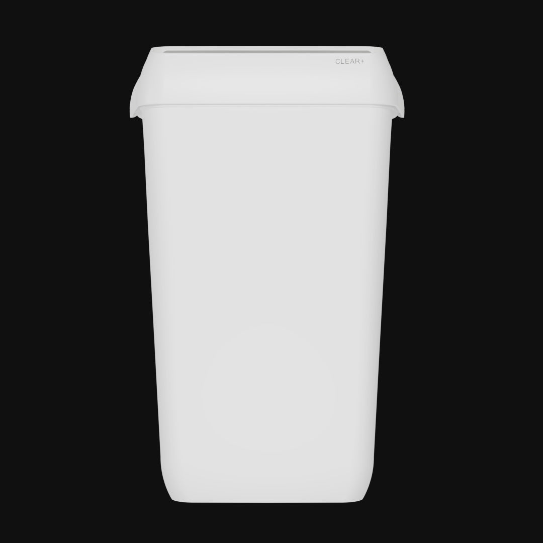 Clear+ waste bin 43l white